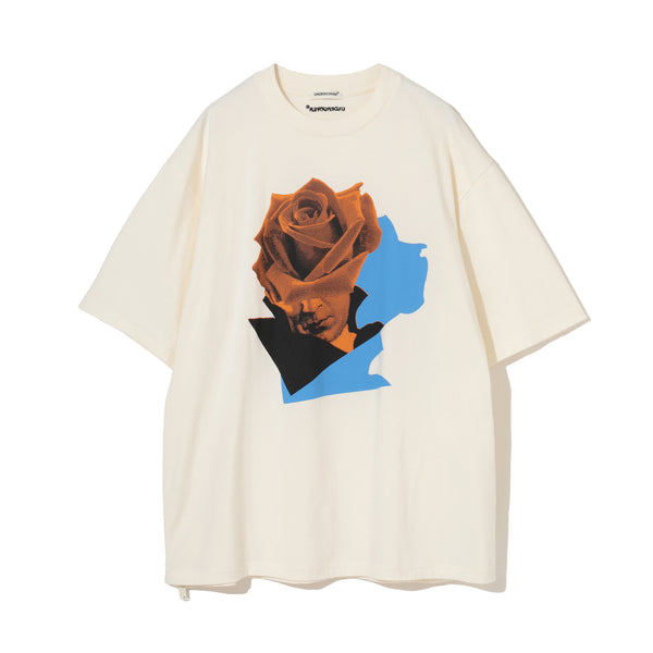 UNDERCOVER PRE M - 脇ziptee Rose Collage - (Off White)