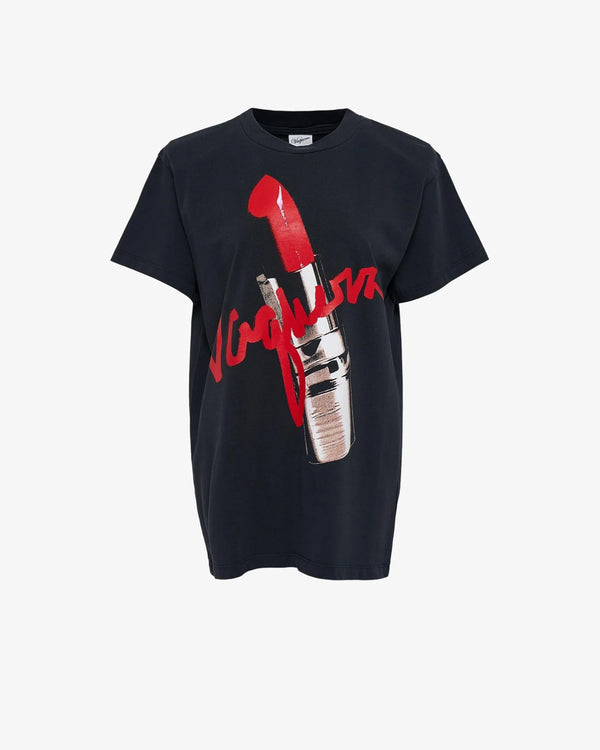 VAQUERA - Lipstick Oversized T-Shirt - (Faded Black)