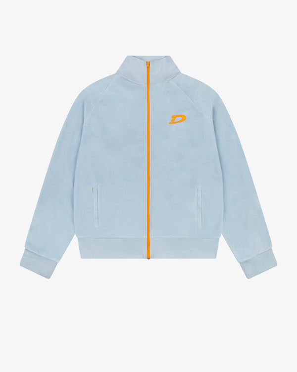 DENIM TEARS - Velour Warmup Jacket - (Light Blue)