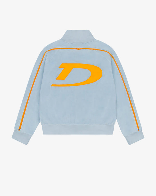 DENIM TEARS - Velour Warmup Jacket - (Light Blue)