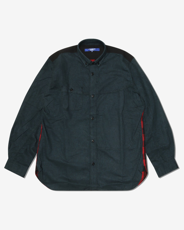 JUNYA WATANABE MAN - Cotton Flannel - (Green X Red/Blk)