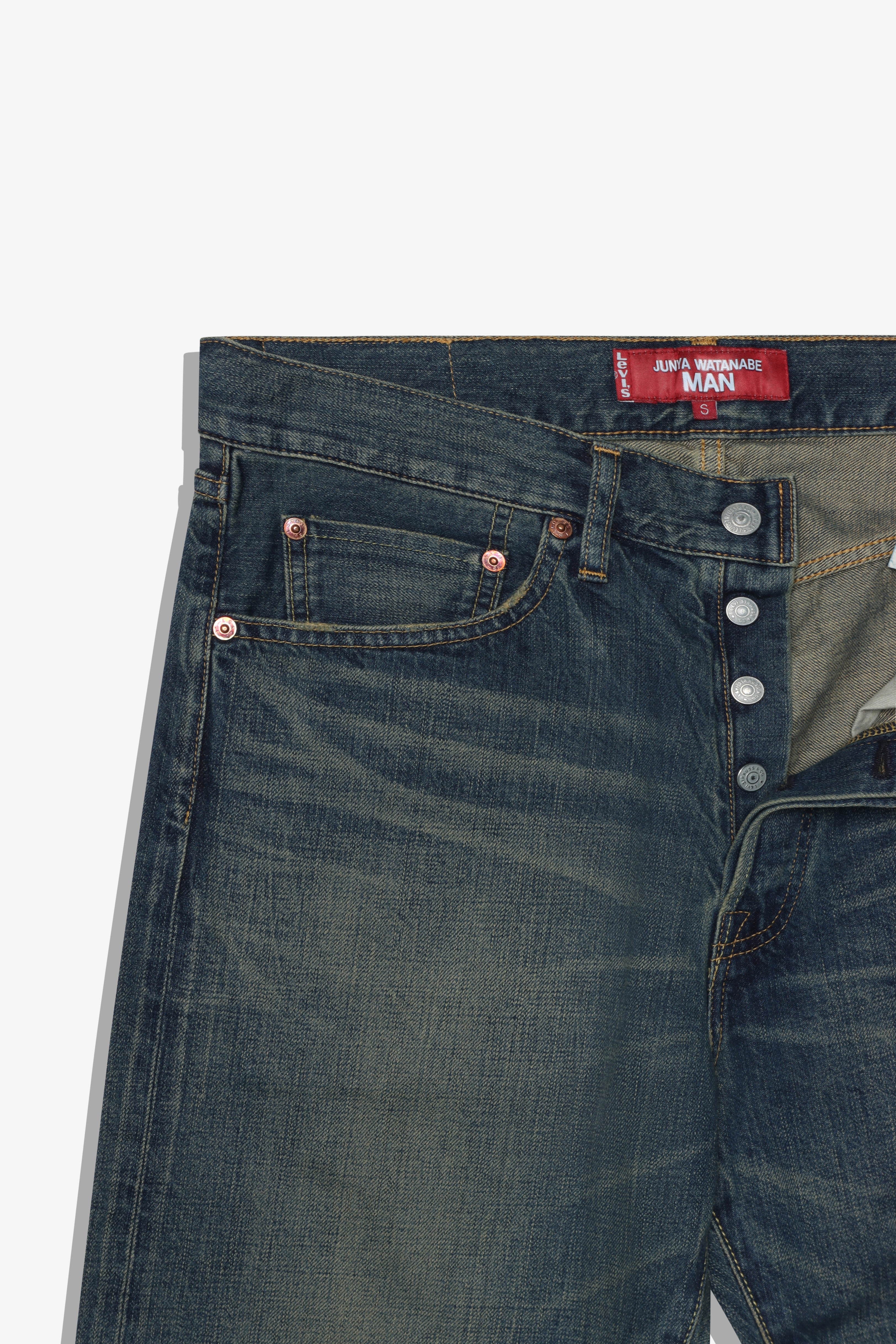 JUNYA WATANABE MAN: Cotton Selvedge Denim Garment Treated Levi'S W