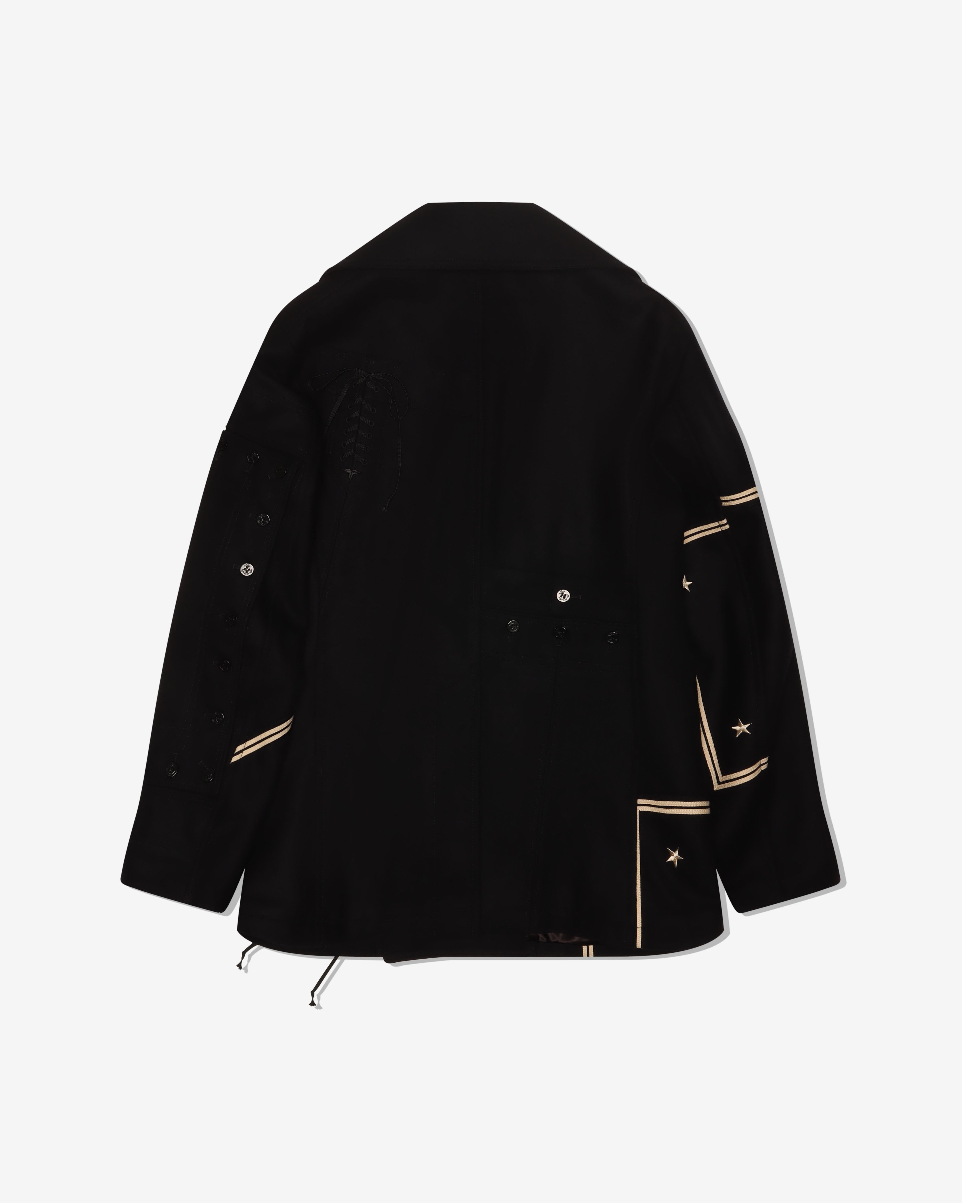 JUNYA WATANABE MAN: Wool Nylon Melton Needles W-Name Jackets (Navy