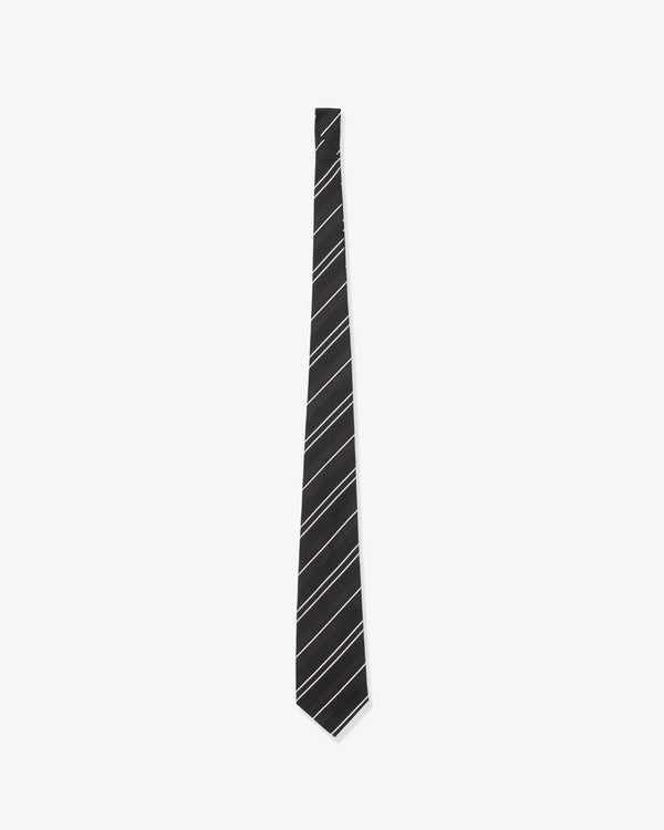 JUNYA WATANABE MAN - Silk Stripe Tie (8.5Cm) - (Black X White)