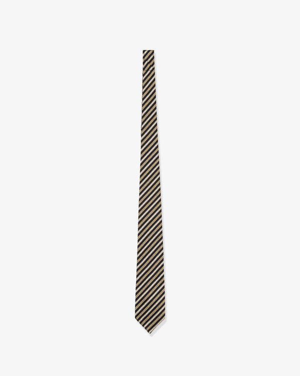 JUNYA WATANABE MAN - Silk Stripe Tie (8cm) - (Black X Wht X Ylw)