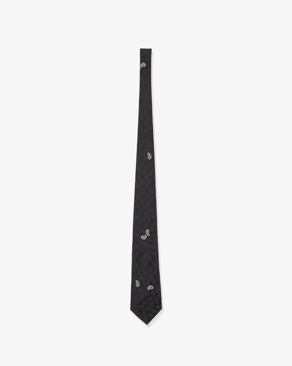 JUNYA WATANABE MAN - Silk Jacquard Paisley Tie (8.5Cm) - (Black)