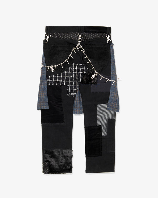 JUNYA WATANABE MAN - Cotton Stretch Denim X Multi Fabrics Mix Trousers - (Black X Mix)