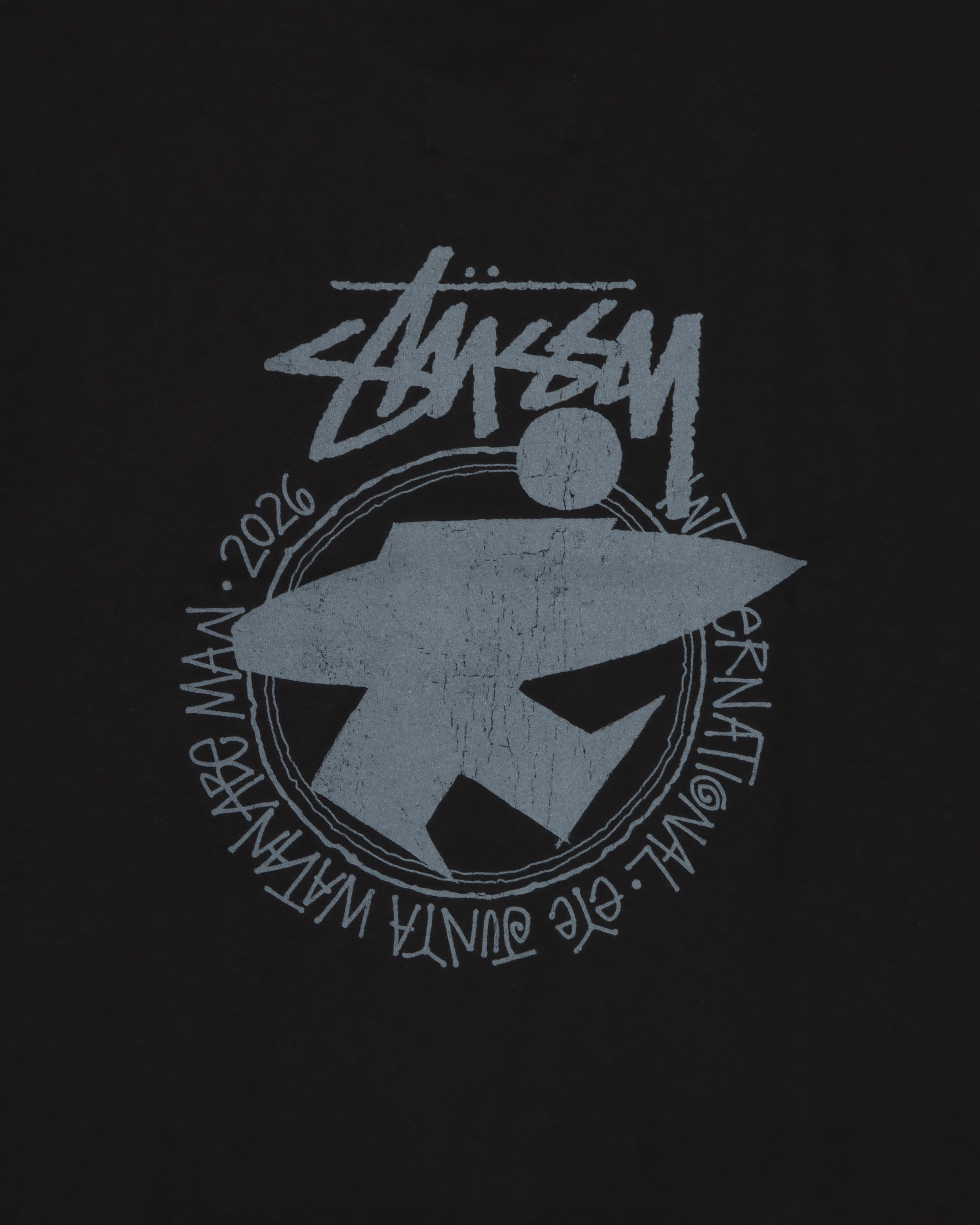【XL】Stussy Junya W-NAME 「SURF MAN」TSHIRT JUNYA WATANABE MAN: Stussy Surfman T-Shirt Tees (Black) | DSMG E-SHOP