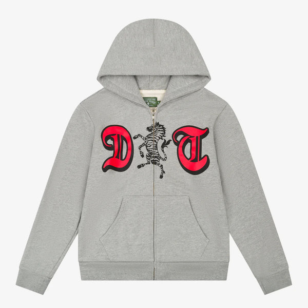 DENIM TEARS - Dt Zebra Zip Hoodie Grey - (Grey)