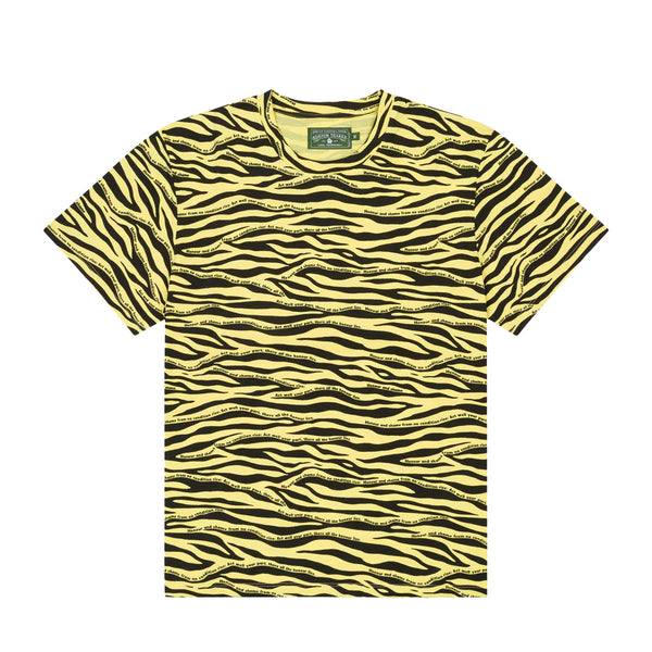 DENIM TEARS - Zebra Print Tee Yellow - (Yellow)