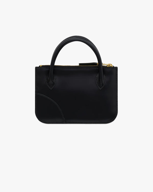 CDG WALLET - Zip Small Pouch With Handle - (Black)
