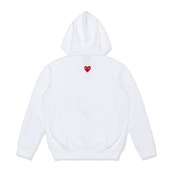 PLAY COMME des GARÇONS - Cotton Zip-Up Hoodie With Red Emblem - (White)