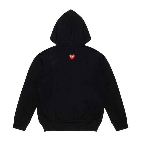 PLAY CDG - Unisex Back Printed Zip-Up Hoodie - (BLACK)