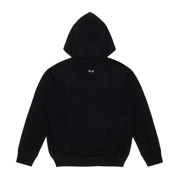 PLAY CDG - Unisex Back Printed Zip-Up Hoodie - (BLACK)