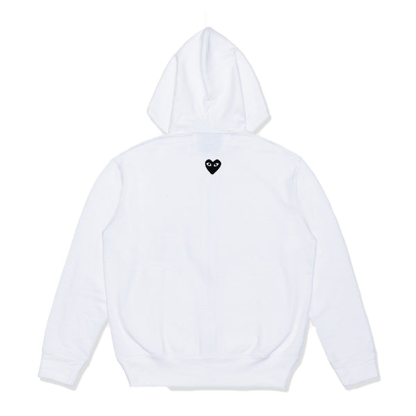 PLAY COMME des GARÇONS - Cotton Zip-Up Hoodie With Black Emblem - (White)