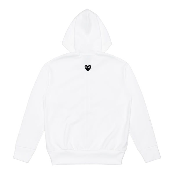 PLAY CDG - Unisex Back Printed Zip-Up Hoodie - (WHITE)