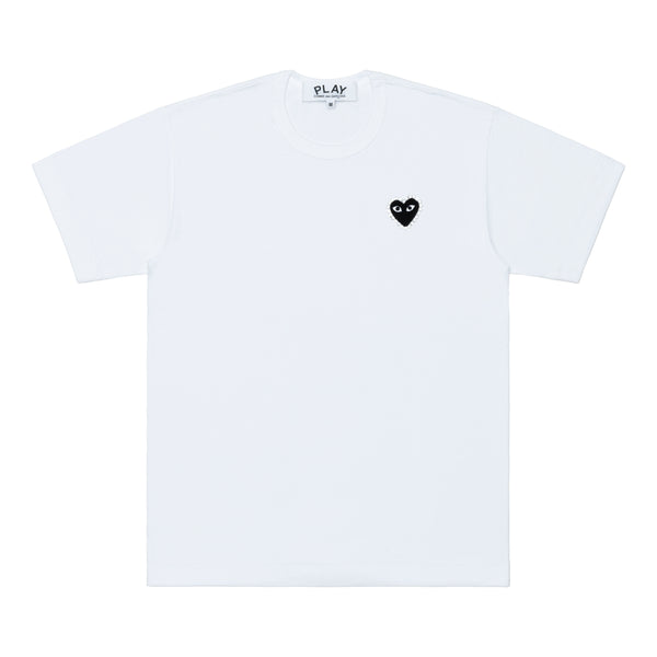 PLAY CDG - Unisex T-Shirt Emblem X Rhinestone - (White/Black)