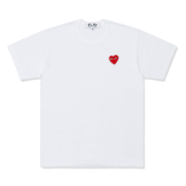 PLAY COMME des GARÇONS - Cotton Jersy T-Shirt With Emblem X Rhinestone - (White/Red)