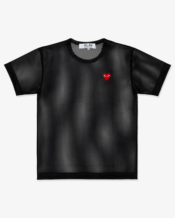 PLAY CDG - Polyester Mesh (Red Emblem) - (Black)