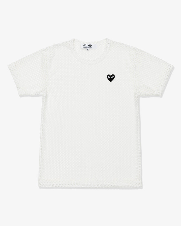 PLAY CDG - Polyester Mesh Large (Black Em - (White)