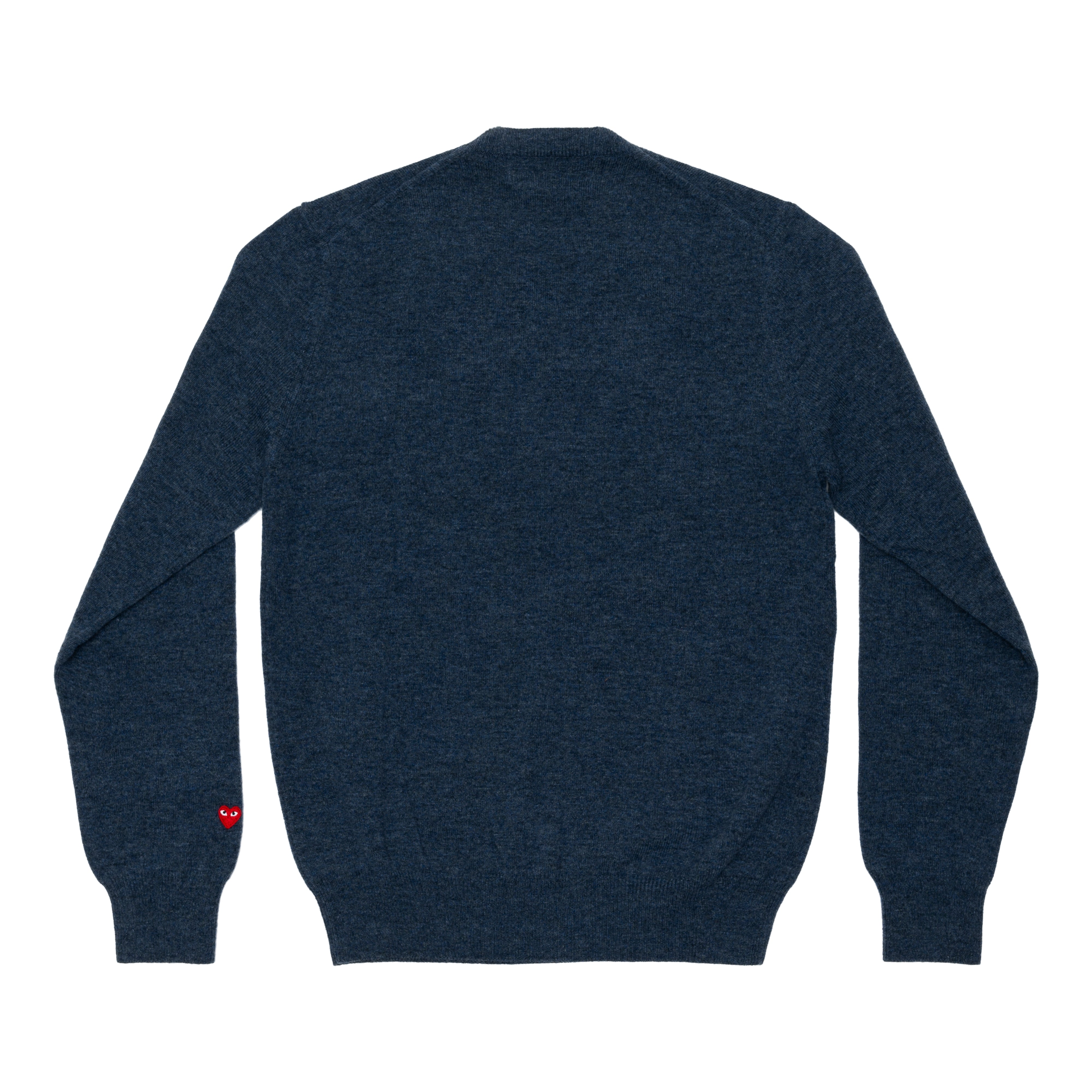 PLAY CDG - Top Dyed Carded Lambswool V Neck Sweater - (Navy)