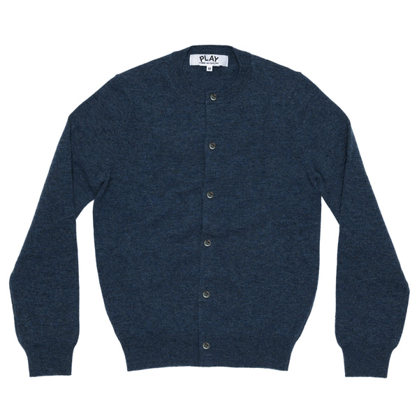 PLAY CDG  - Top Dyed Carded Lambswool Women's Cardigan - (Navy)