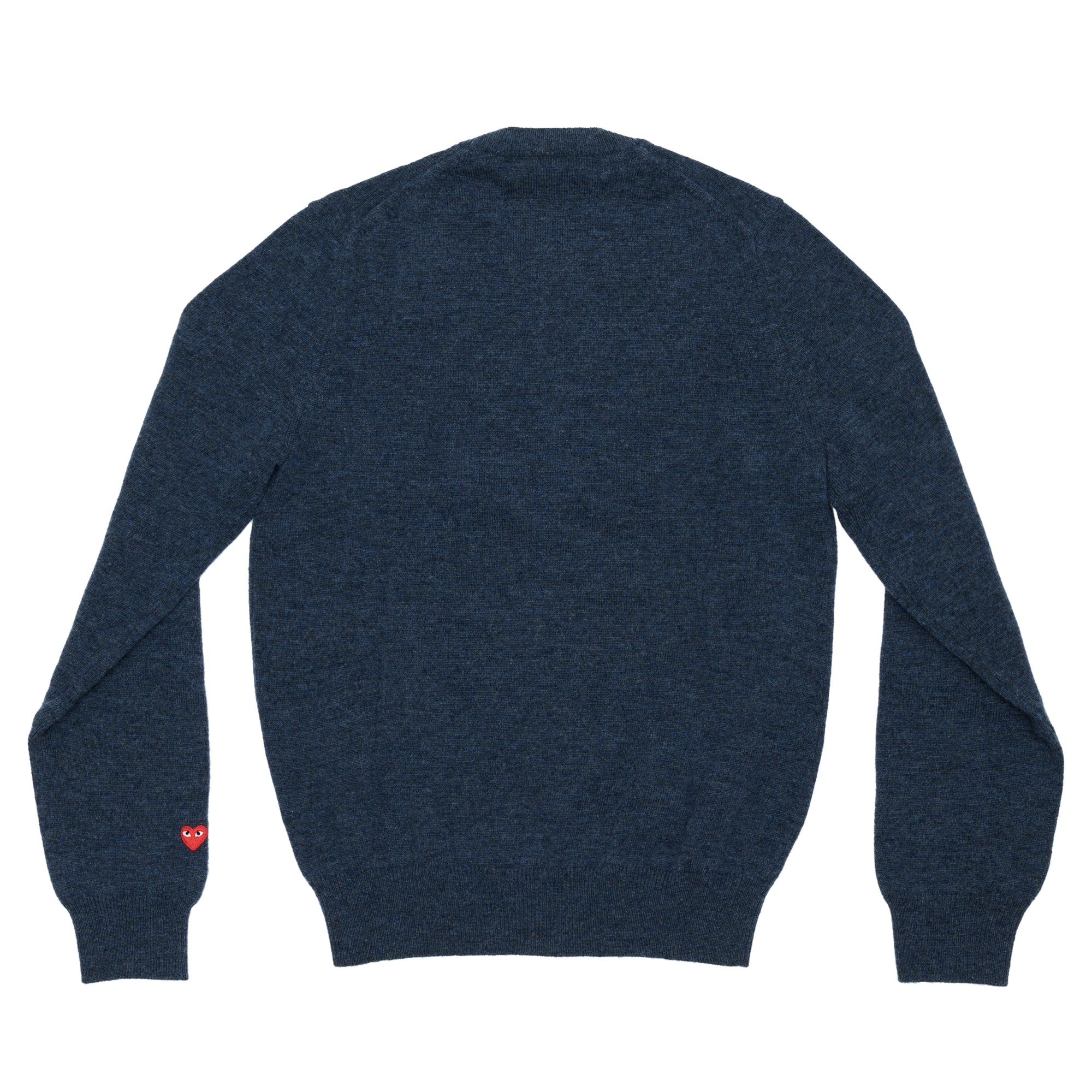 PLAY CDG  - Top Dyed Carded Lambswool Women's Cardigan - (Navy) view 2