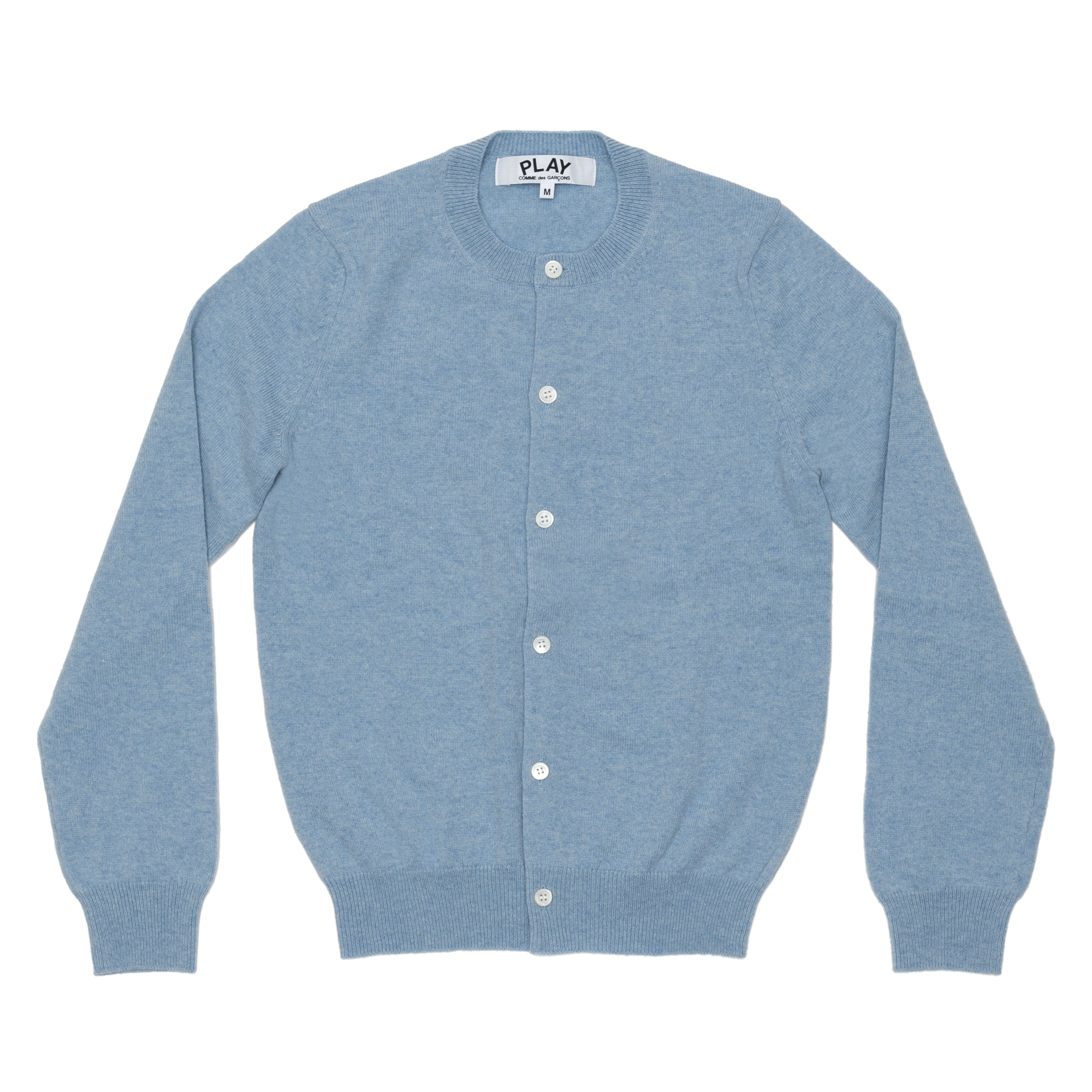 PLAY CDG - Top Dyed Carded Lambswool Women's Cardigan - (Blue)