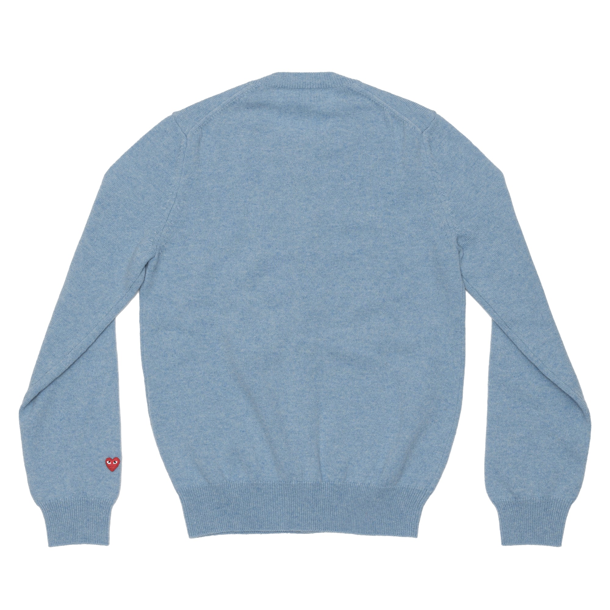PLAY CDG  - Top Dyed Carded Lambswool Women's Cardigan - (Blue) view 2