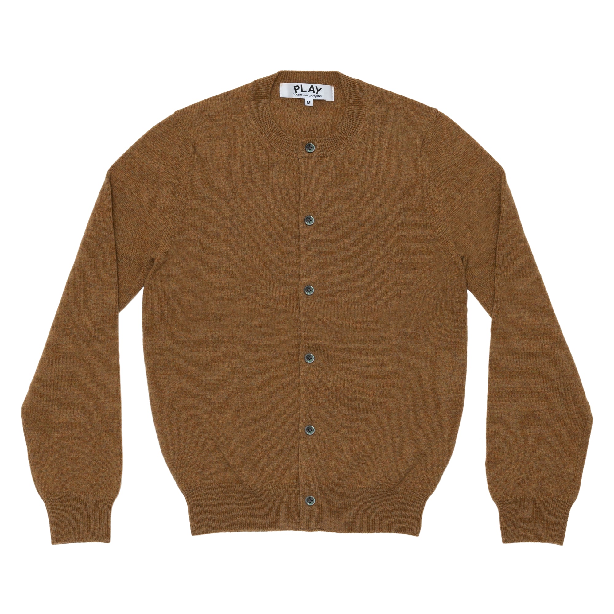 PLAY CDG  - Top Dyed Carded Lambswool Women's Cardigan - (Brown) view 1