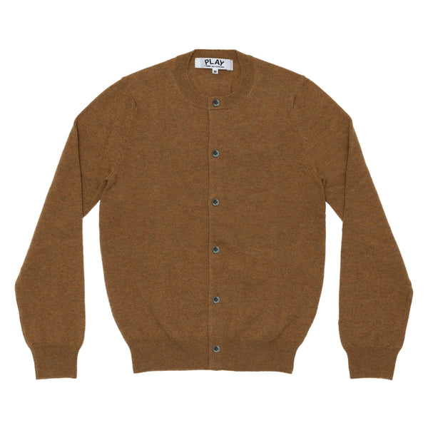 PLAY CDG  - Top Dyed Carded Lambswool Women's Cardigan - (Brown)