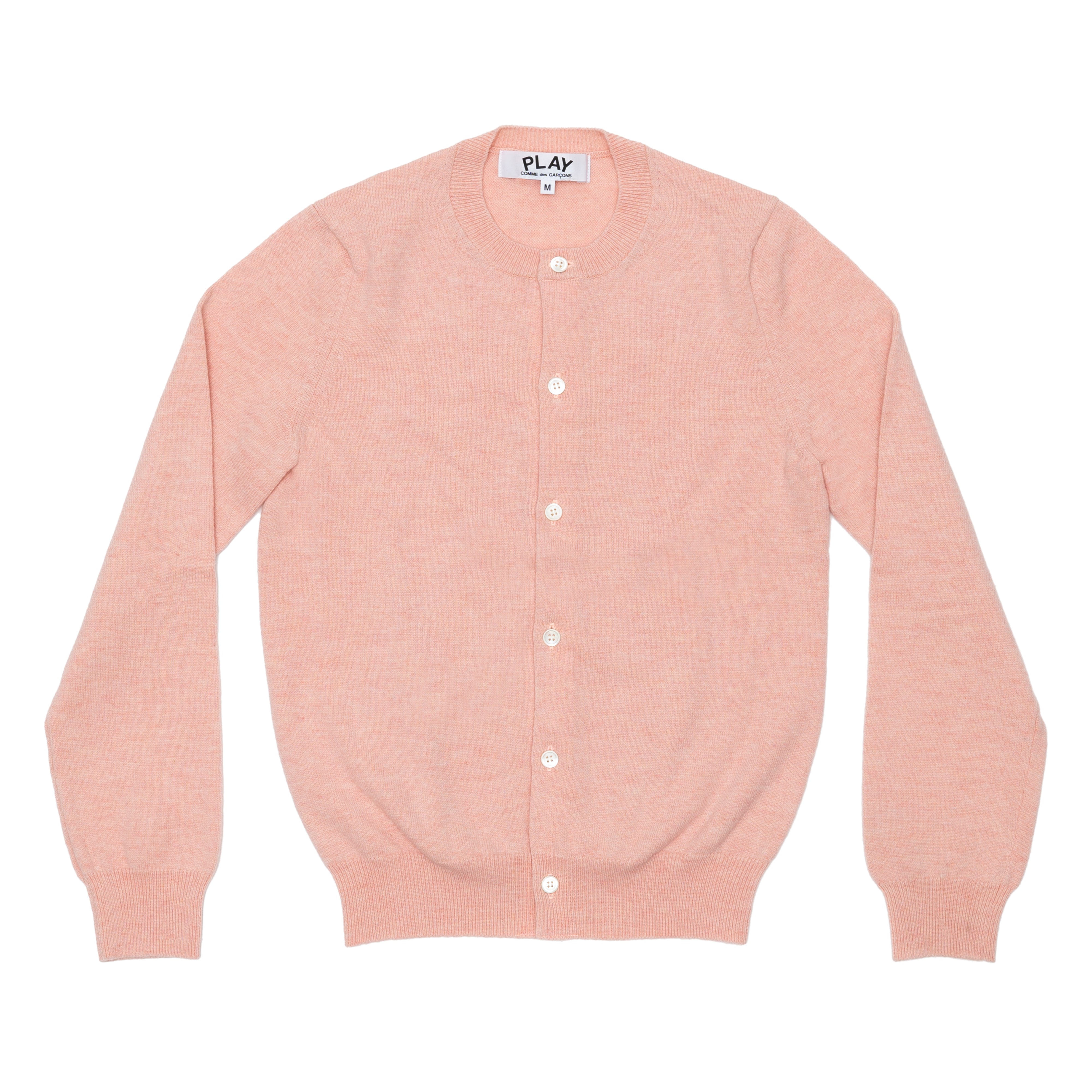 PLAY CDG - Top Dyed Carded Lambswool Women's Cardigan - (Pink