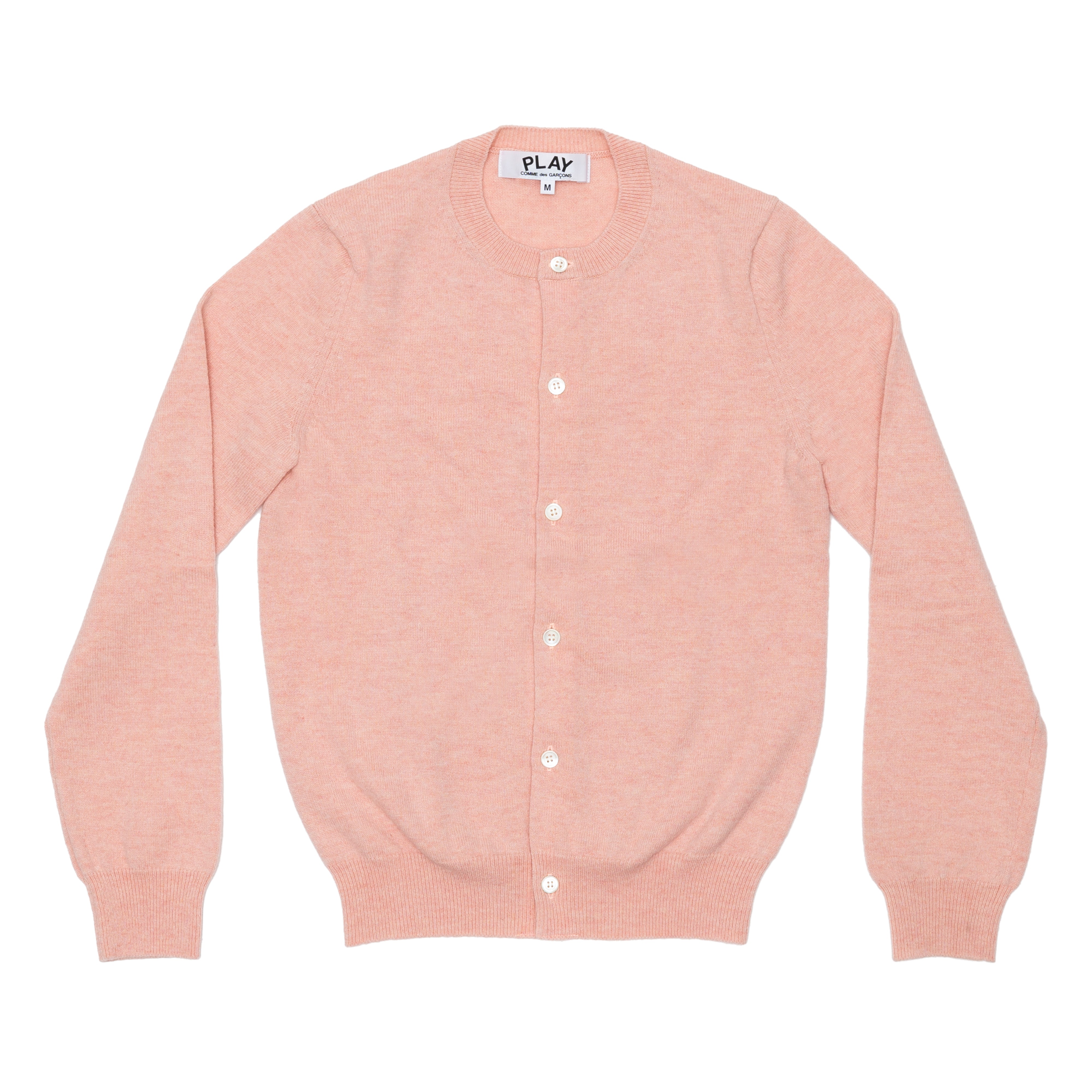 PLAY CDG TOP DYED CARDED LAMBSWOOL WOMEN S CARDIGAN PINK DSMG E SHOP Play cdg top dyed carded lambswool women s cardigan pink dsmg e shop