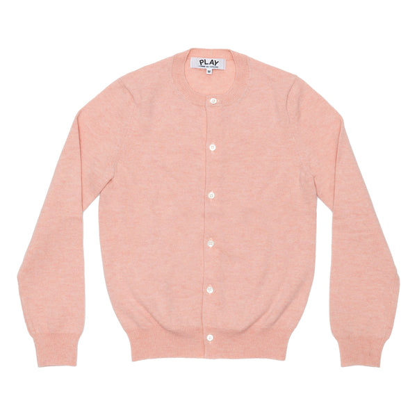 PLAY CDG  - Top Dyed Carded Lambswool Women's Cardigan - (Pink)