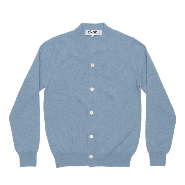 PLAY CDG  - Top Dyed Carded Lambswool Men's Cardigan - (Blue)