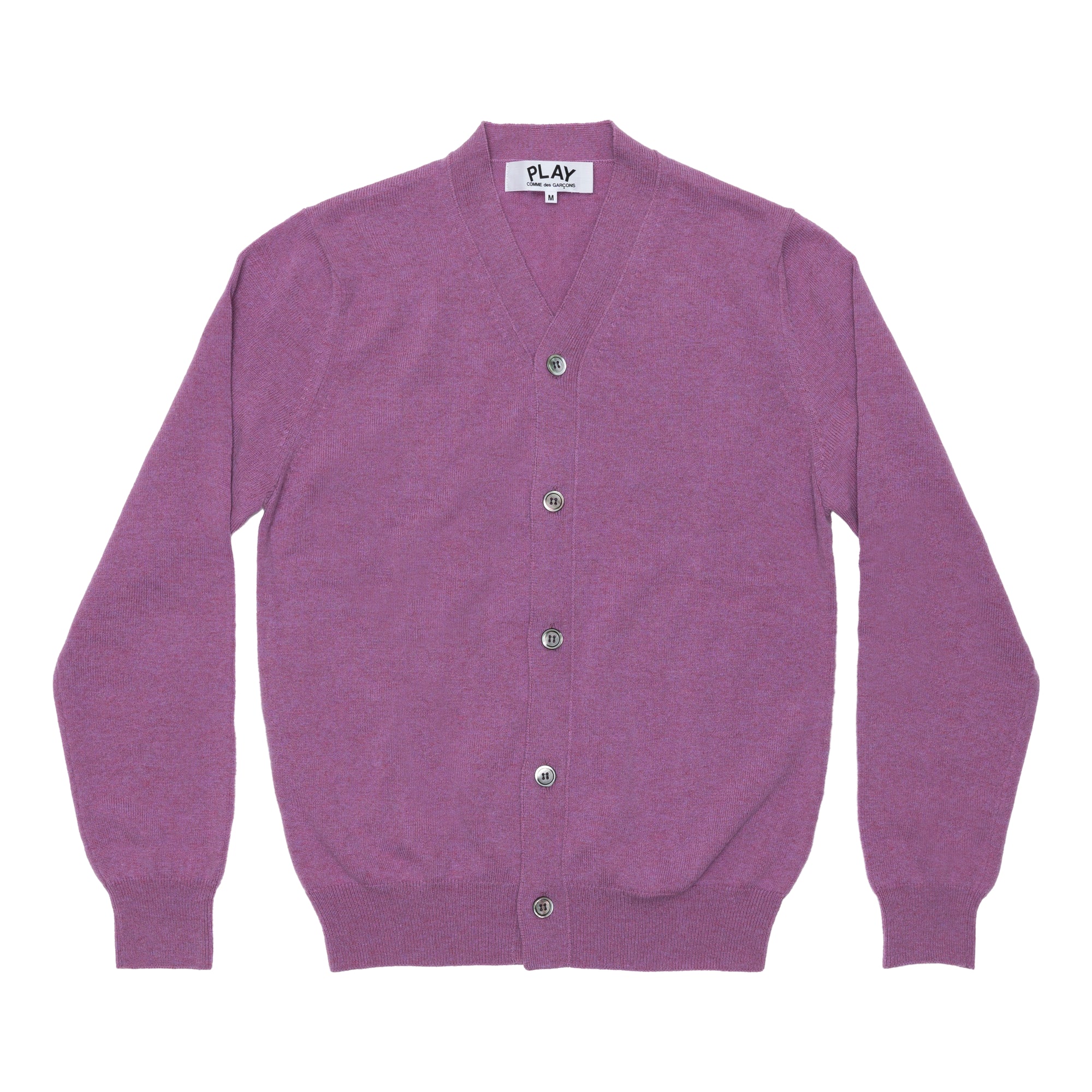 PLAY CDG  - Top Dyed Carded Lambswool Men's Cardigan - (Purple) view 1
