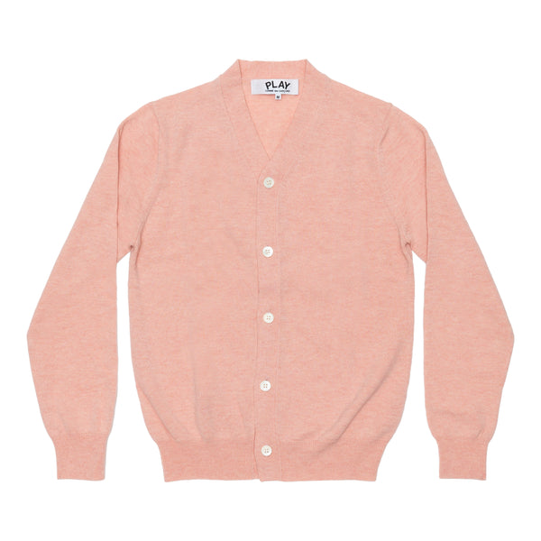 PLAY CDG  - Top Dyed Carded Lambswool Men's Cardigan - (Pink)