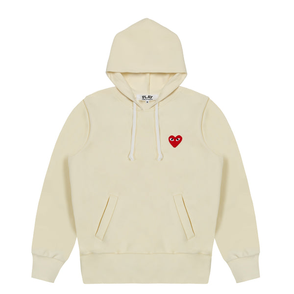 PLAY COMME des GARÇONS - Pullover Hoodie With Red Emblem - (Ivory)
