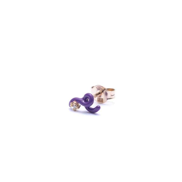 BEA BONGIASCA - Mini Loop Earring - (Pur)
