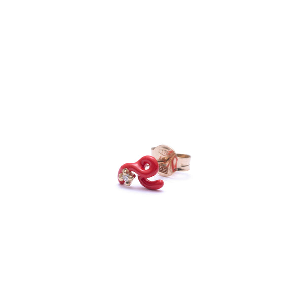 BEA BONGIASCA - Mini Loop Earring - (Red)