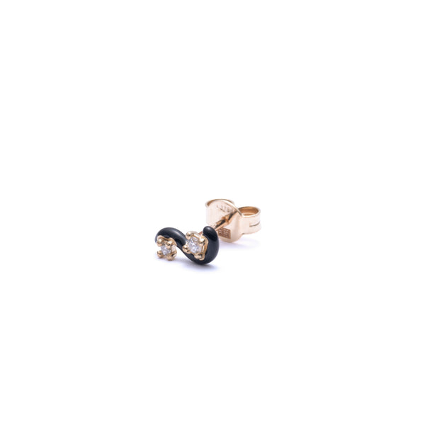 BEA BONGIASCA - Mini Loop Earring - (Bk)