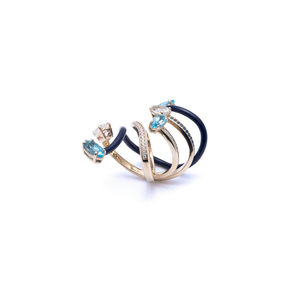 BEA BONGIASCA - Vine Wrapped Cocktail Ring - (Bmo)