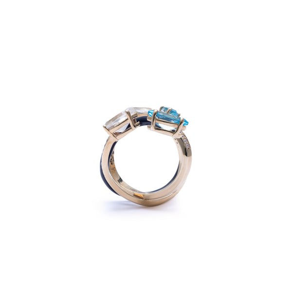 BEA BONGIASCA - Vine Wrapped Cocktail Ring - (Bmo)