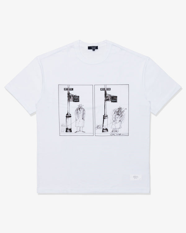 COMME des GARCONS HOMME - Cotton Jerseygarment Print - (Wht X Blk
A Pattern)