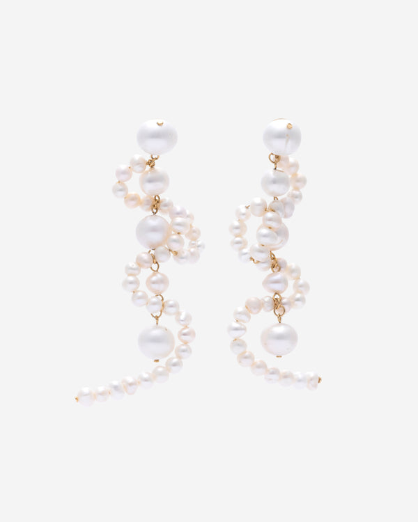 COMPLETED WORKS - Long Pearl Earrings - (Yg)