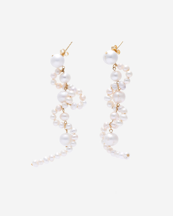 COMPLETED WORKS - Long Pearl Earrings - (Yg)