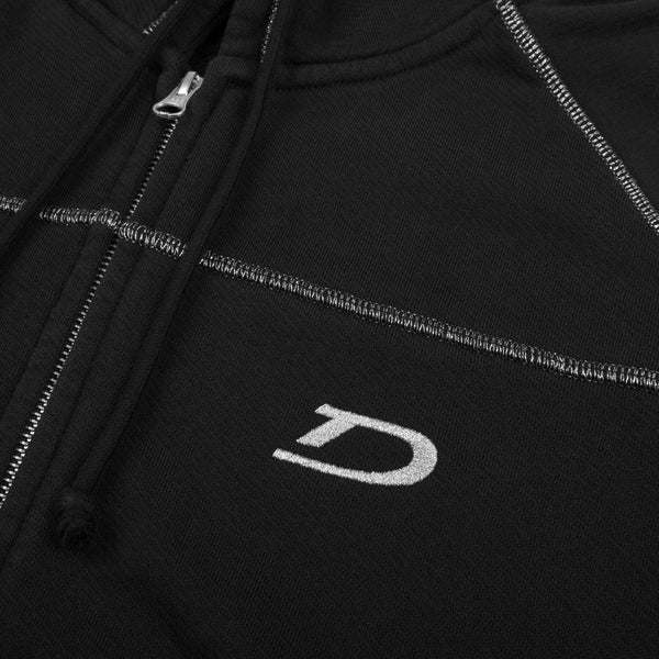 DENIM TEARS - Court Lines Zip Hoodie Black - (Black)