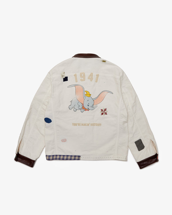 KHOKI - Vintage-Finished Work Jacket - (White)