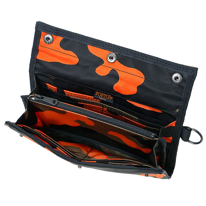 PORTER - Ps Camo Long Wallet - (Woodland Orange)