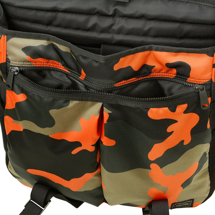PORTER: Ps Camo Shoulder Bag (Woodland Orange) | DSMG E-SHOP